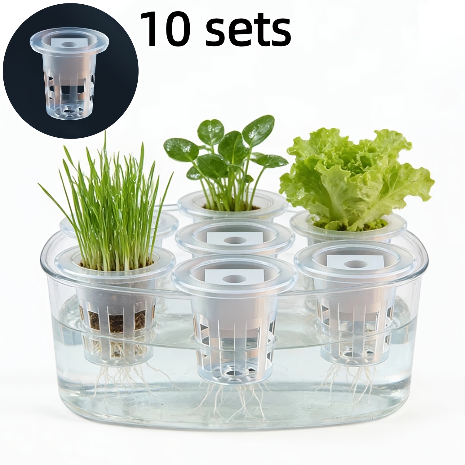 Seed Starter Tray - 10개 수경재배 묘목 바구니 세트(10개의 심기