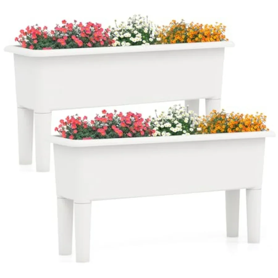 2개 세트의 야외용 높이 조절형 화분, 분리 가능한 다 - Self Watering Planter 리뷰 및 가격