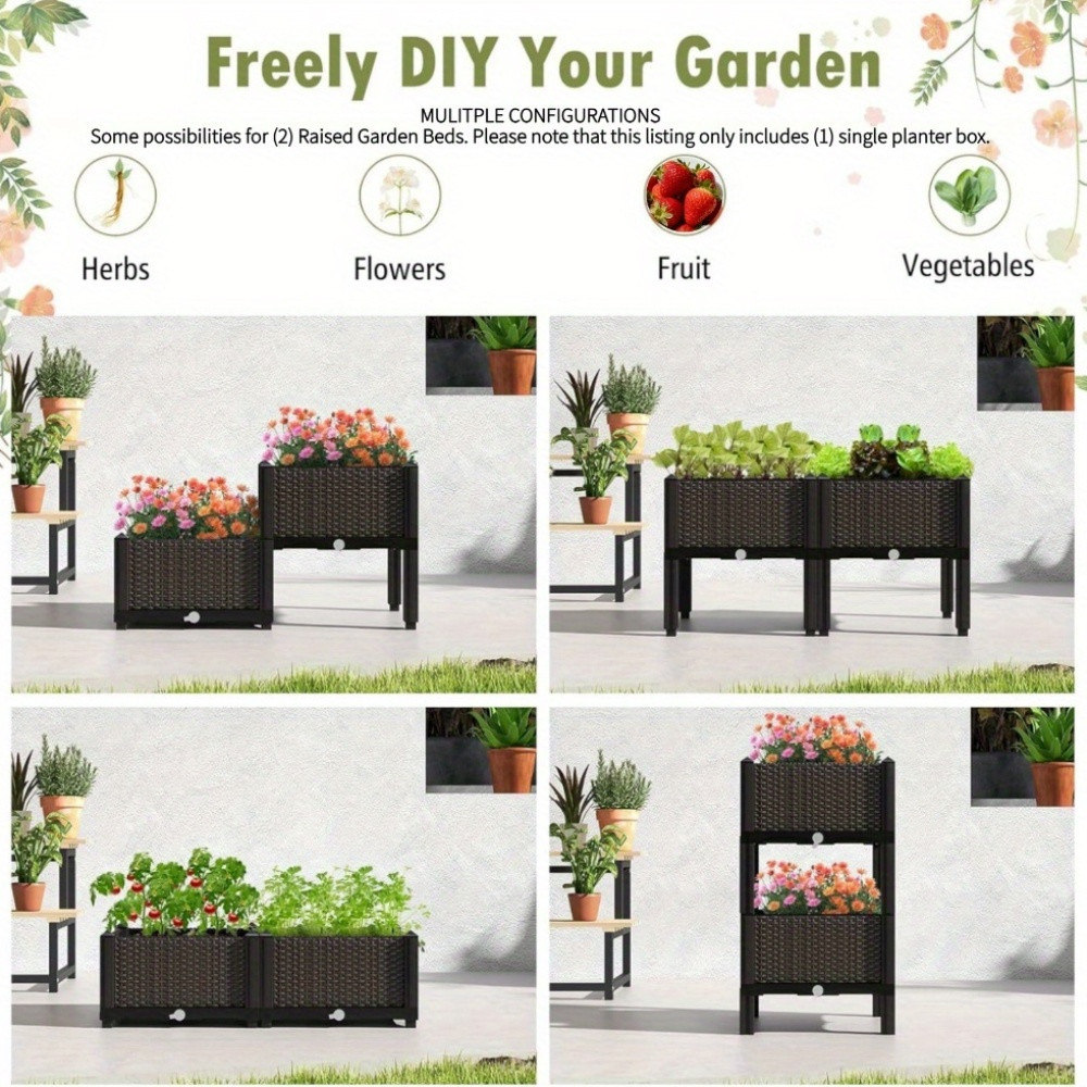 정원용 높이 조절 화분, 자동 급수 장치와 배수구가 있 - Raised Garden Bed 리뷰 및 가격