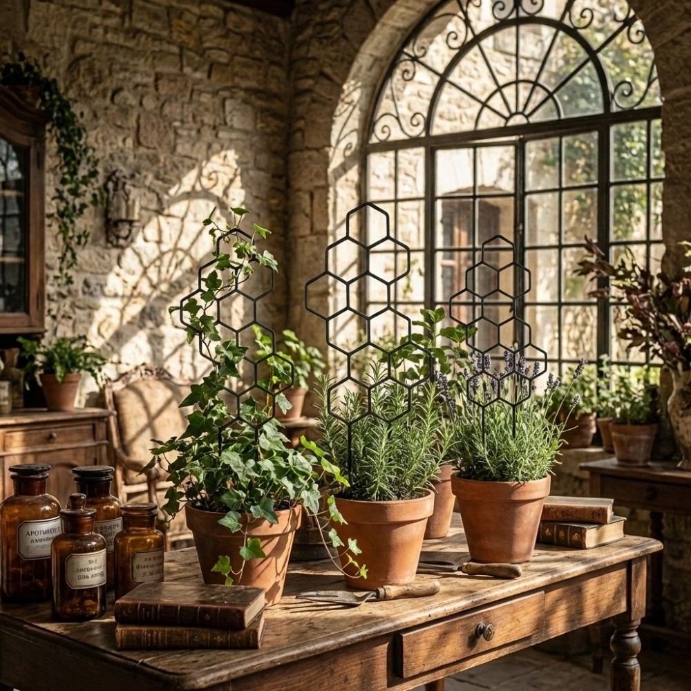 허니콤 디자인 식물 트렐리스 녹 방지 플라스틱 정원 등 - Indoor Herb Garden 리뷰 및 가격